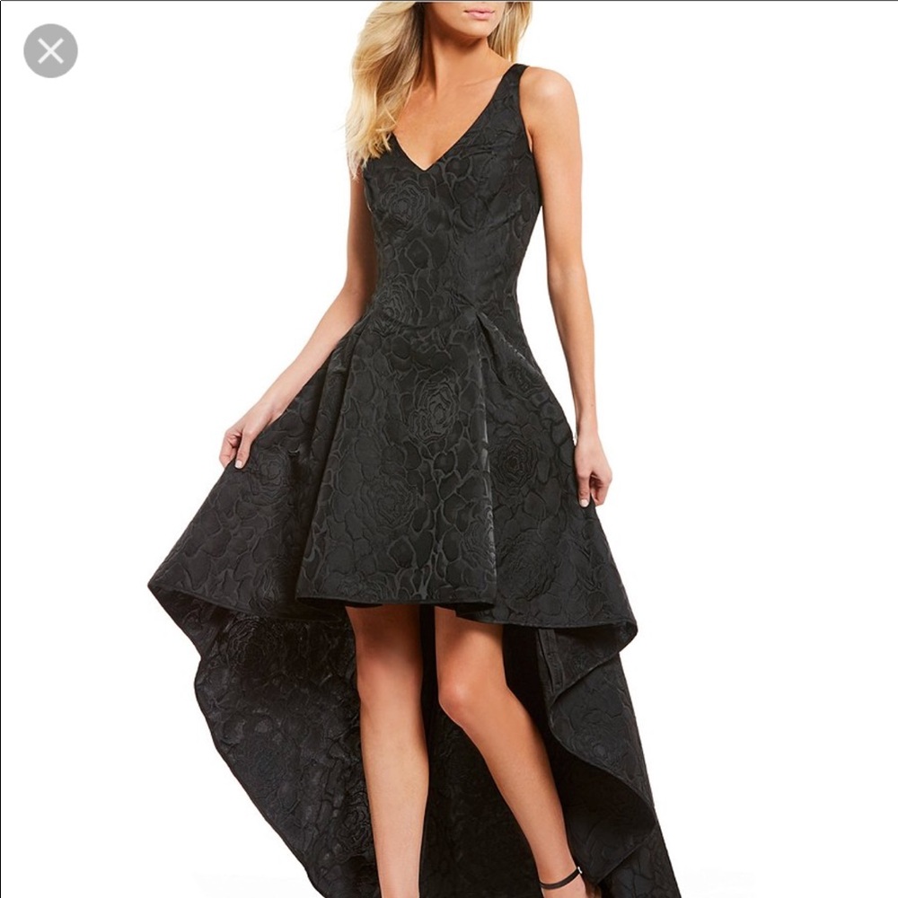 Nicole Miller Hi Low Jaguar black Dress Gown